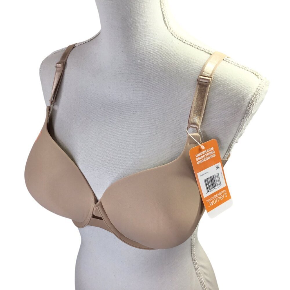 Blissfull Benefits Warner's NWT Underarm Smoothing Underwire 38C Nude RA 3561W